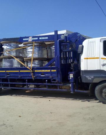 The company uses reliable transport to deliver materials at different sites