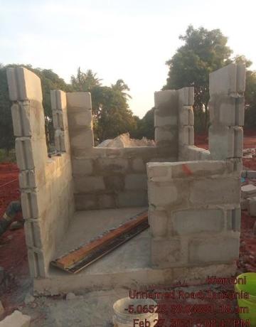 Block work to wall (GS)